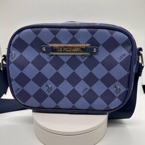 U.S. Polo Assn. Purple Checkered Crossbody Bag